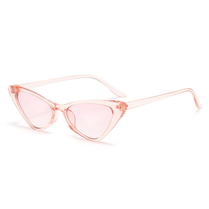 Women's Stylish Cat-Eye Sunglasses with Glossy Plastic Frame Bowlift