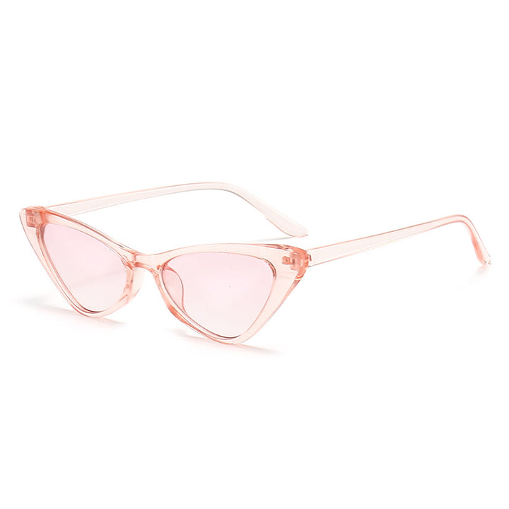 Women's Stylish Cat-Eye Sunglasses with Glossy Plastic Frame Bowlift