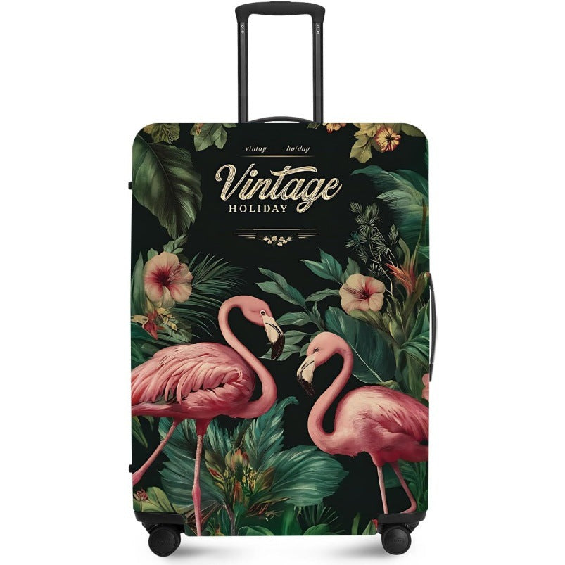 Unisex nan elastic suitcase cover with UV-resistant motif print and zip opening Bowlift