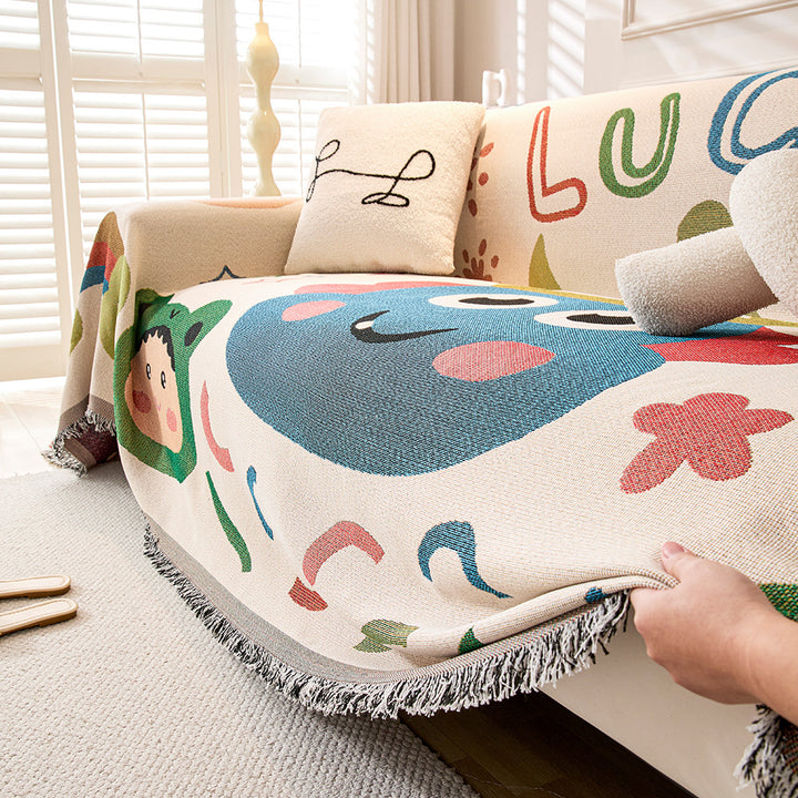 Fun Cartoon-Themed Throw Blanket