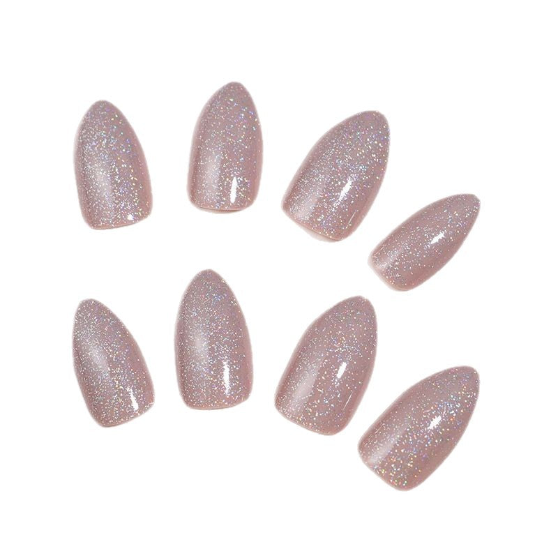 Premium Glittering Almond-Shaped Press-On Nails Bowlift