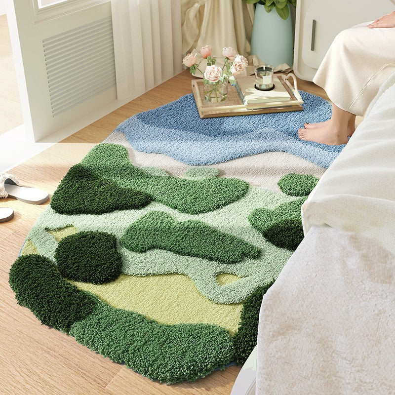 Unisex Floral Pattern Bath Mat Bowlift