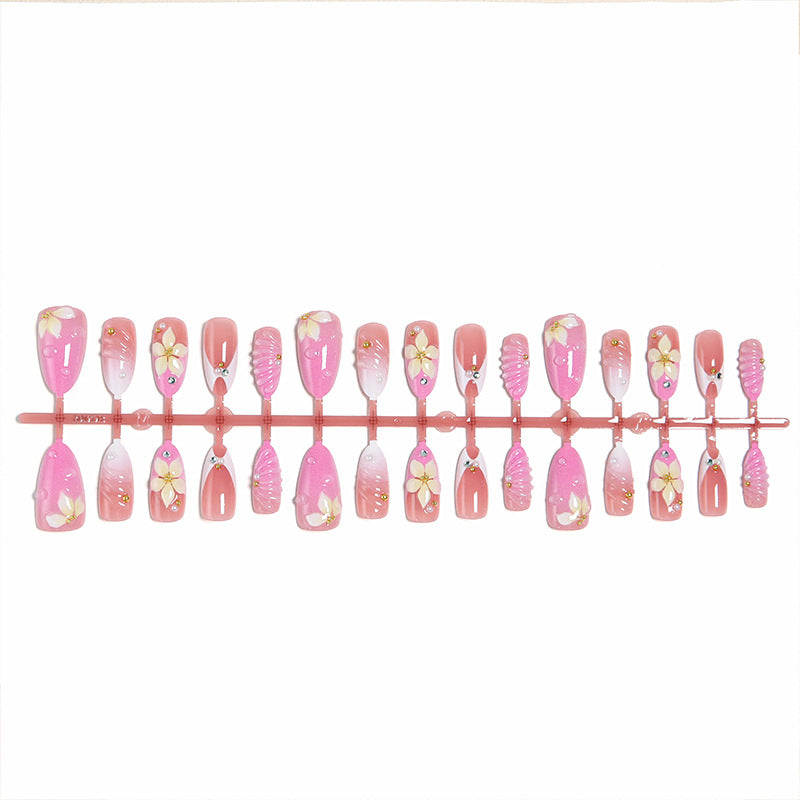 Artificial nails with enchanting flower motifs Bowlift