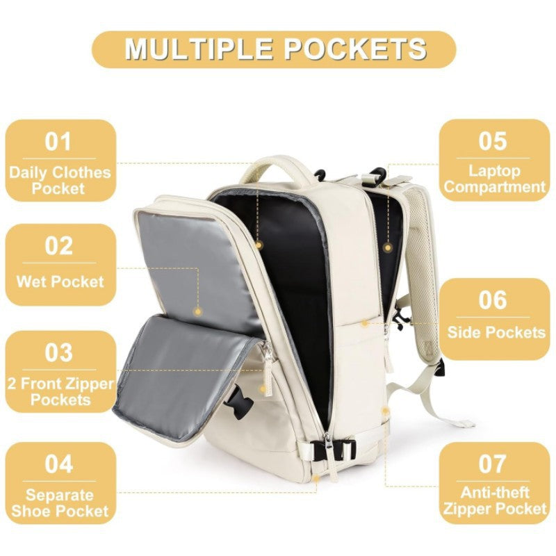Multi-Compartment Travel Backpack Bowlift