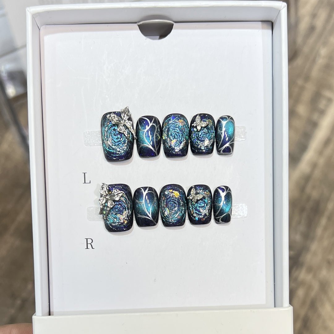 Galaxy-Themed Nail Art Extensions Bowlift