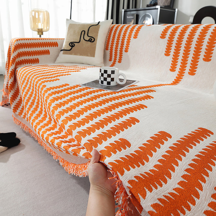 Decorative Fringe Throw Blanket