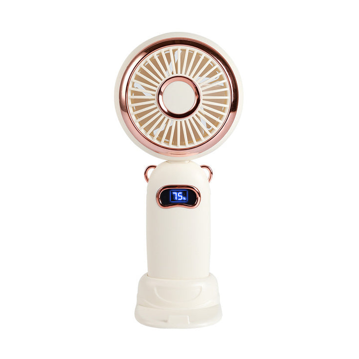 Unisex Portable Mini Hand Fan with Digital Control Bowlift