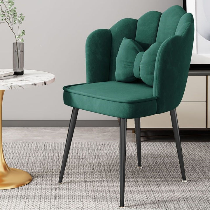 Modern Accent Chair with Gold Legs Bowlift