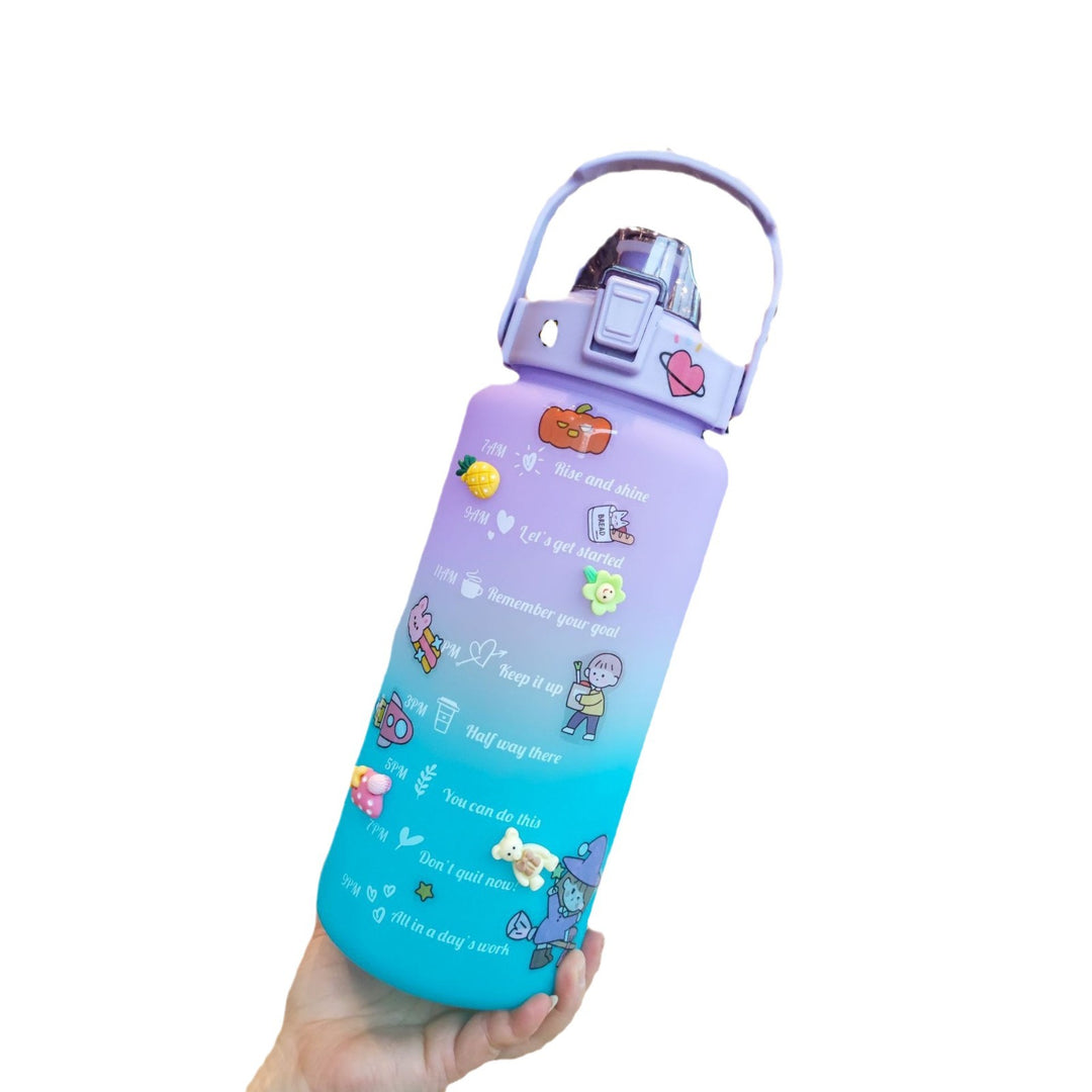 Women's Motivating Water Bottle with Interactive Sticker Set Bowlift