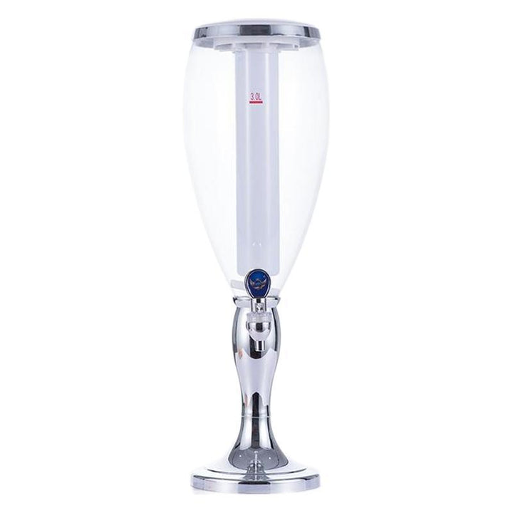 Large Capacity Self-Service Beverage Dispenser with Chrome Stand and Tap Bowlift