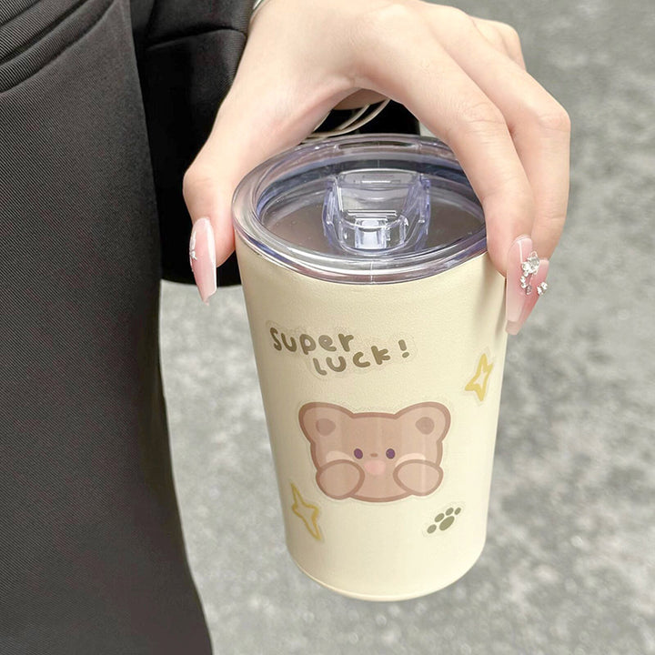 Women’s insulated cup with innovative press closure Bowlift