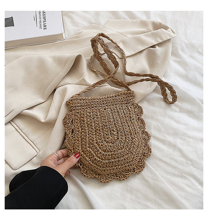 Hand-knotted macrame bag with special wave pattern Bowlift
