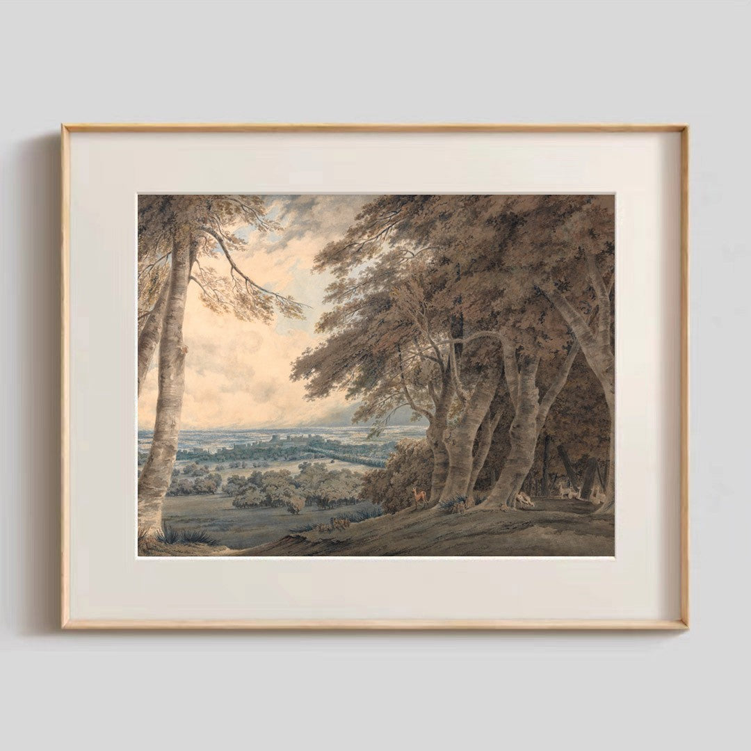 Framed Picturesque Waterfall Artwork