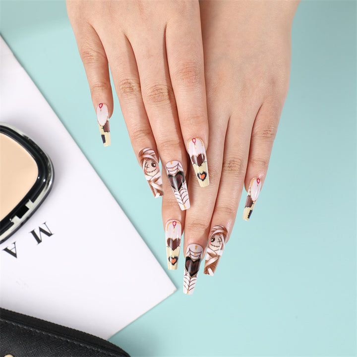 Stylish artificial nails in abstract design Bowlift