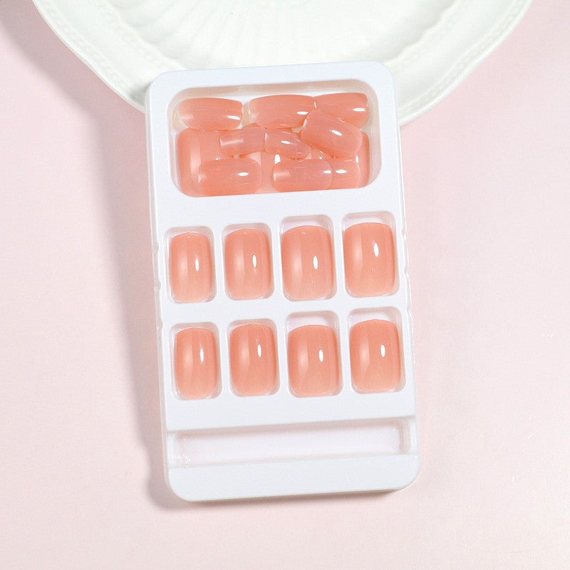 Natural Glossy Press-On Nail Set Bowlift