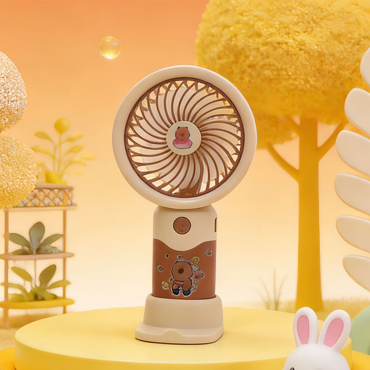 Ladies Portable Handheld Fan in Playful Animal Design Bowlift