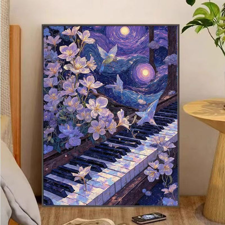 Fantasy Landscape Piano Canvas Art Print Bowlift