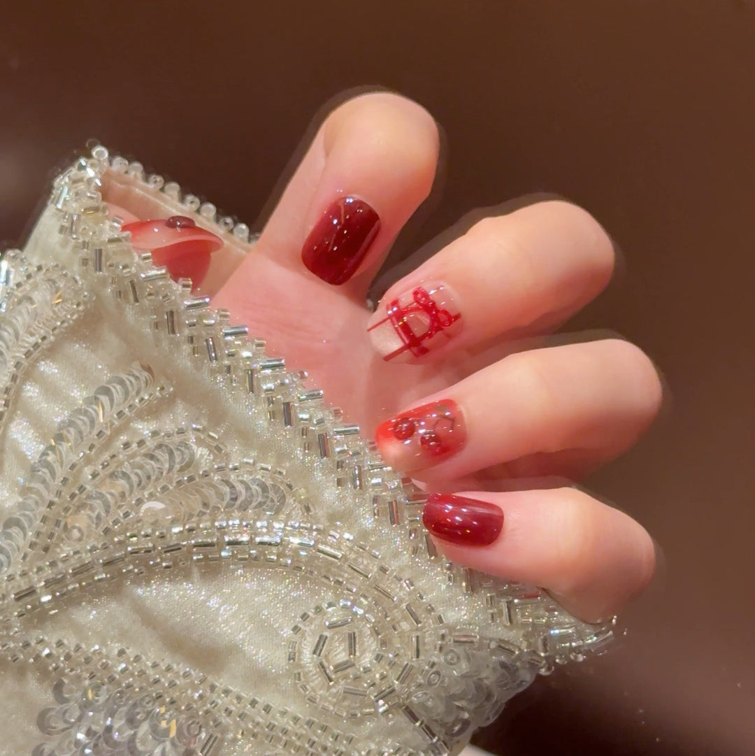 Decorative Press-On Nail Design Set Bowlift