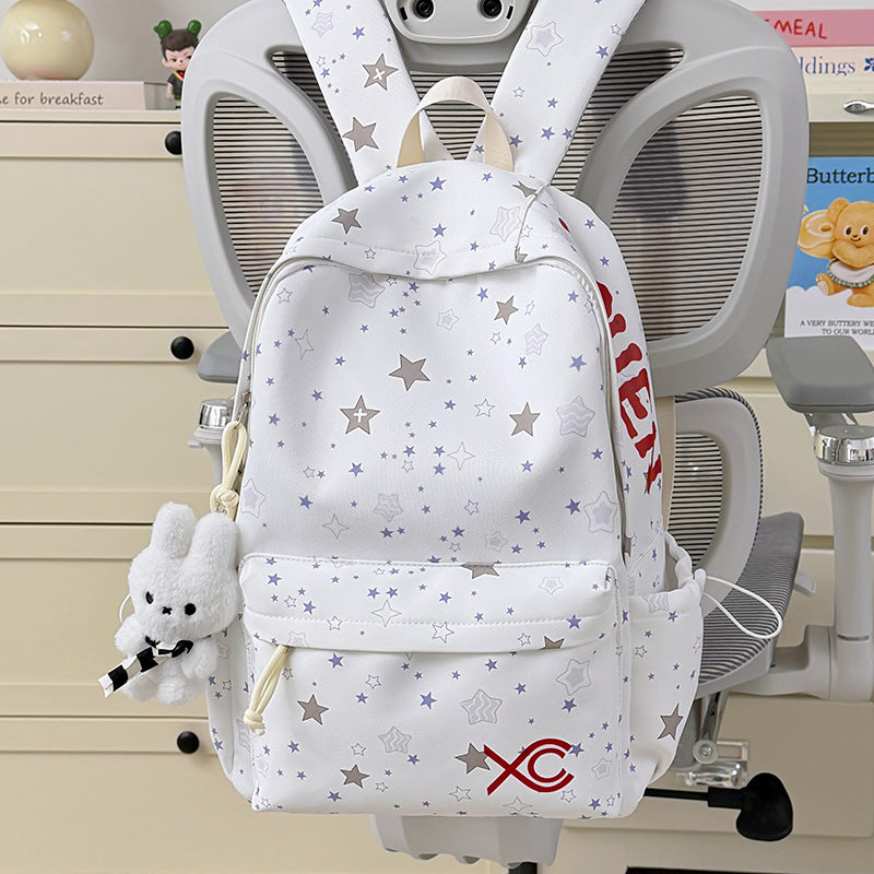 Charming Star Print Bunny Backpack