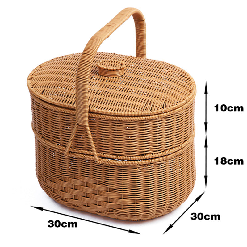 Round Woven Storage Basket Bowlift