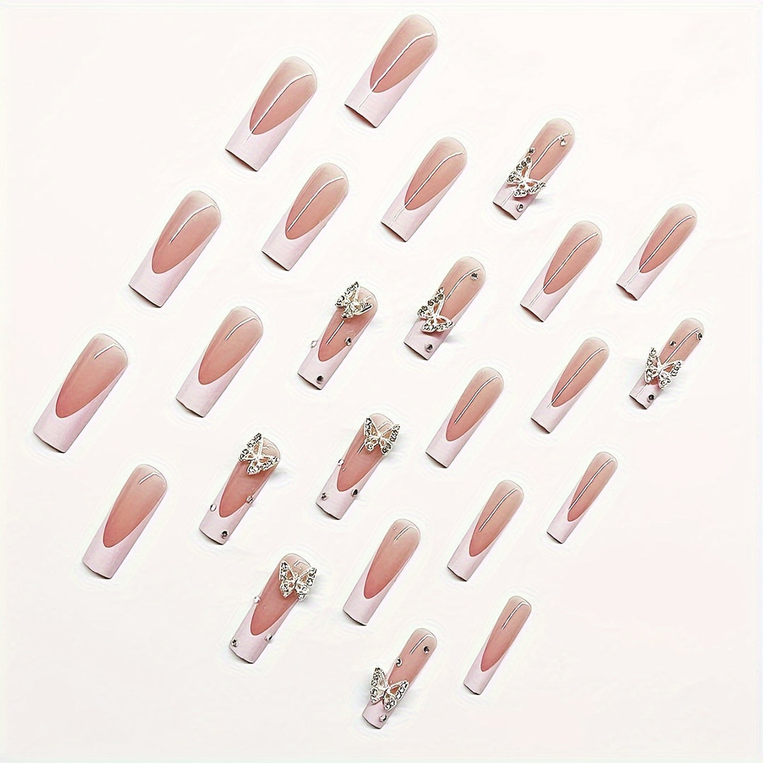 Artistic 3D Butterfly Nail Extensions Bowlift