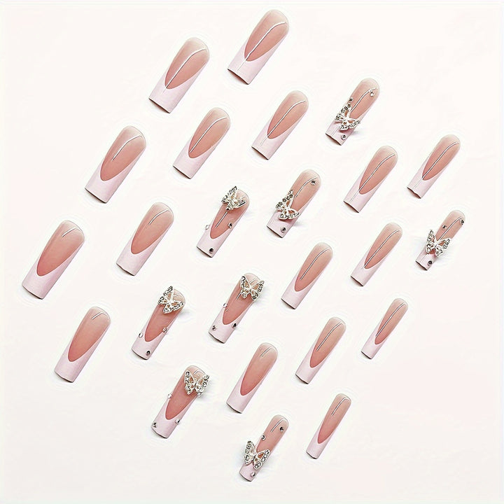 Artistic 3D Butterfly Nail Extensions Bowlift