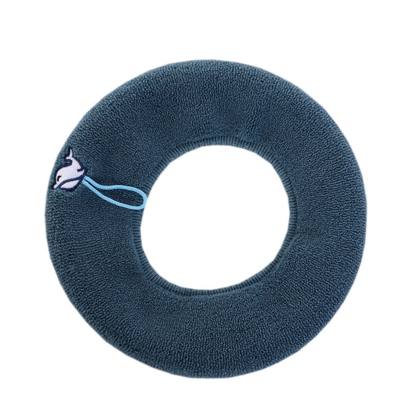 Plush Microfiber Toilet Seat Cover with Elastic Anti-Slip Strap Bowlift