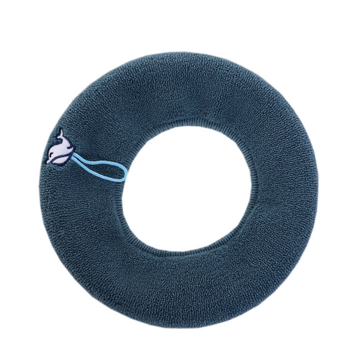 Plush Microfiber Toilet Seat Cover with Elastic Anti-Slip Strap Bowlift