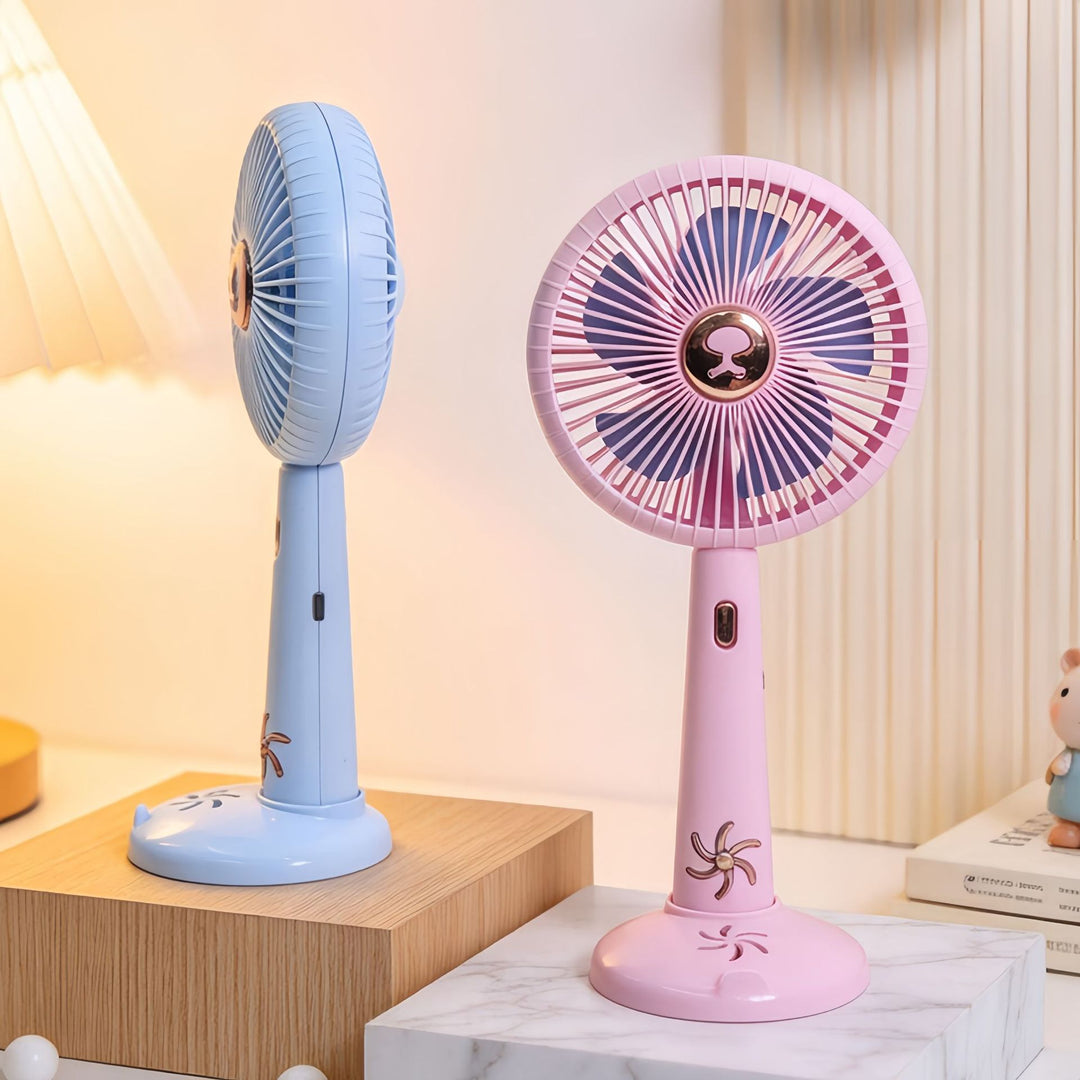 Ladies Portable USB Desk Fan with Flexible Tilt Bowlift