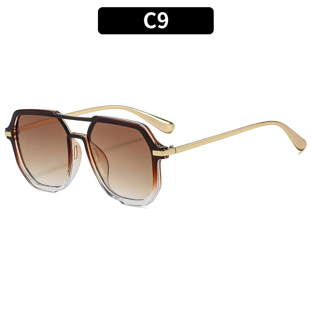 Fashionable Oversized Hexagonal Sunglasses