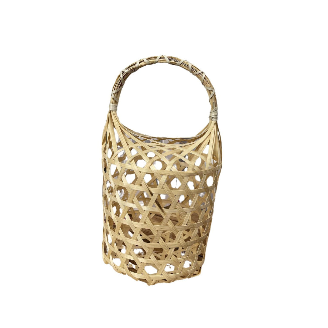 Women braided storage basket with textured design Bowlift