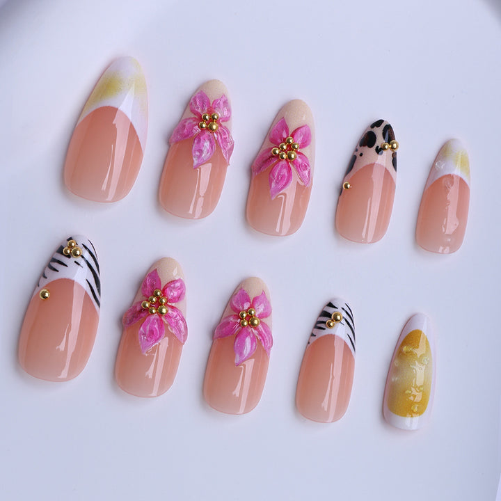 Artful nails with floral and animal designs Bowlift