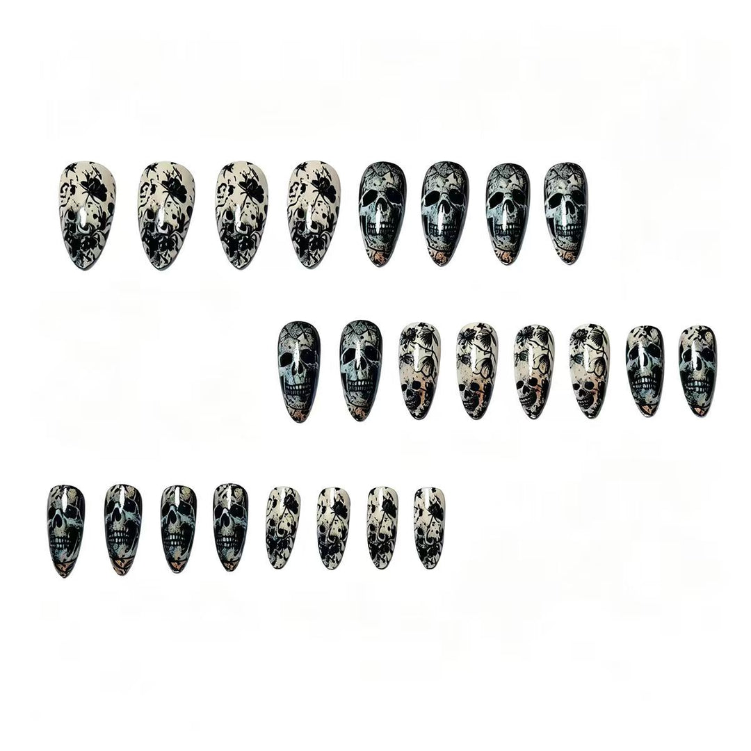 Art Nails in Creative Skull Design Bowlift