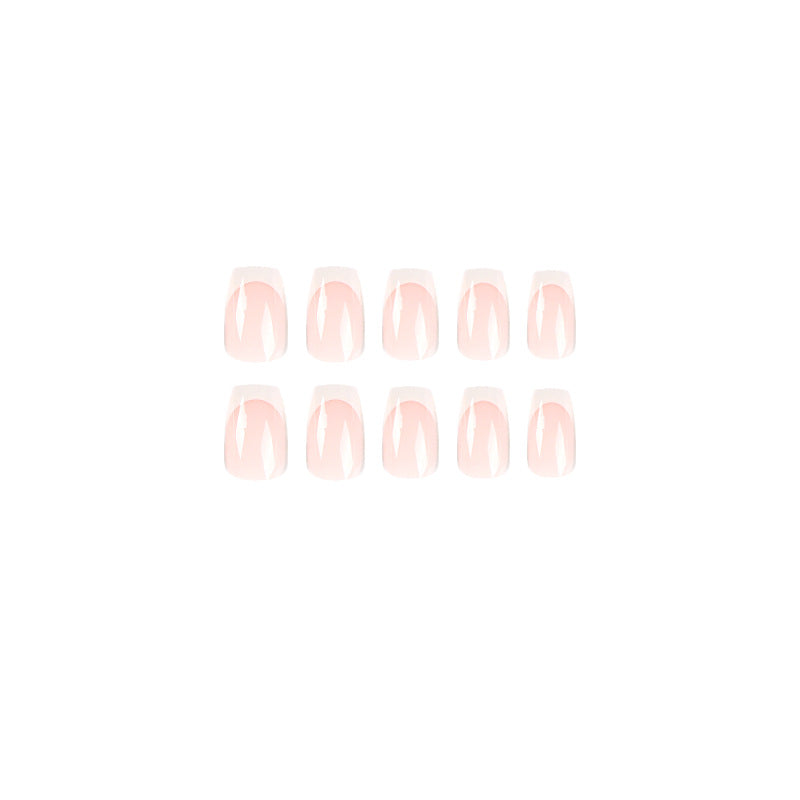 Elegant Nail Extensions with French Design Bowlift