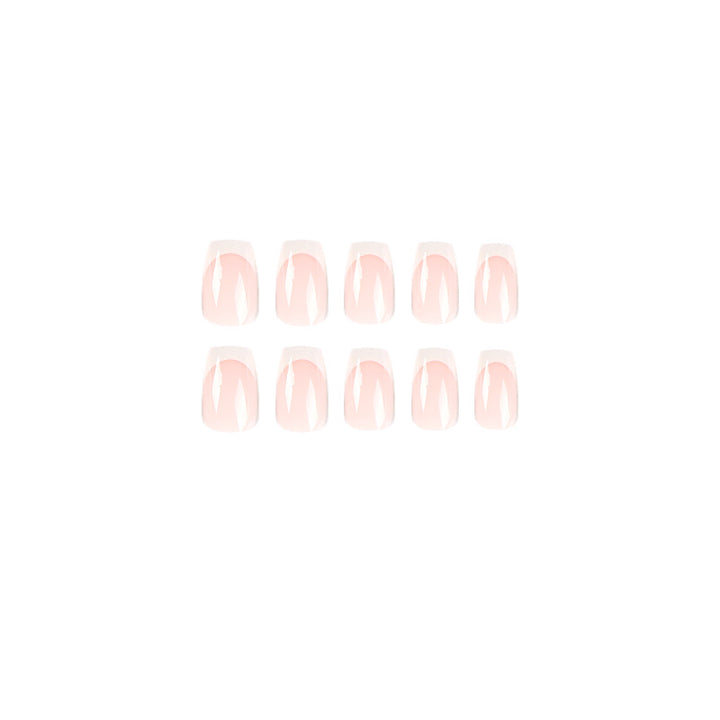 Elegant Nail Extensions with French Design Bowlift