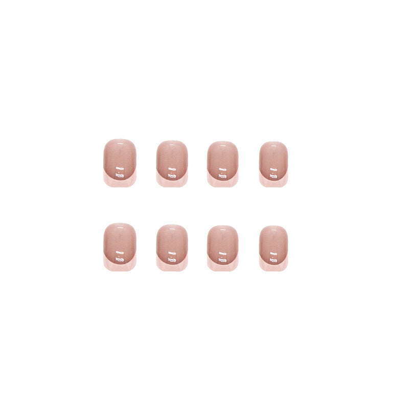 Classic French Tip Press-On Nail Set Bowlift