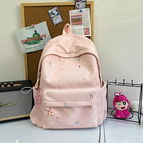 Musical Note Patterned Backpack