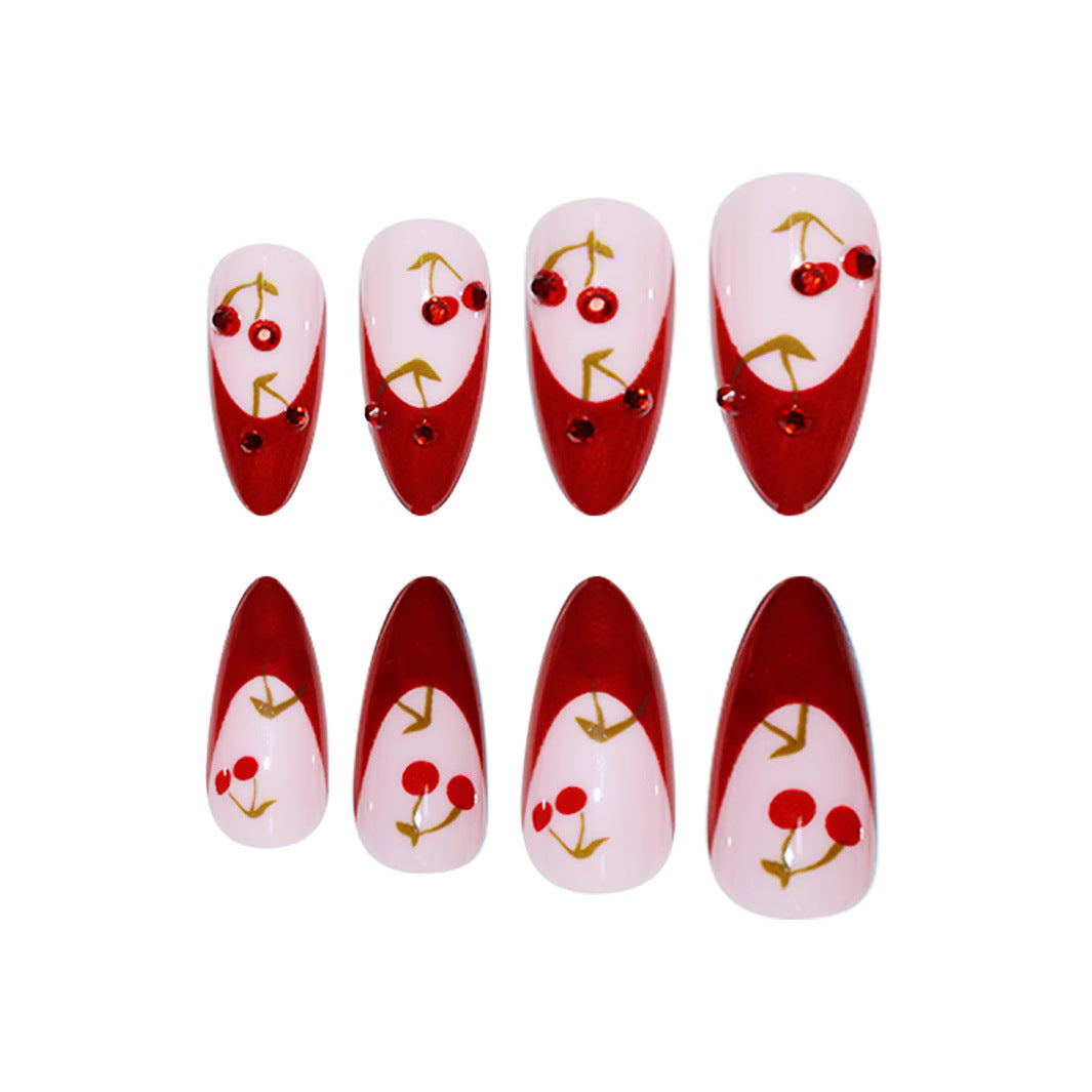 Artistic Cherry Blossom Press-On Nail Set Bowlift