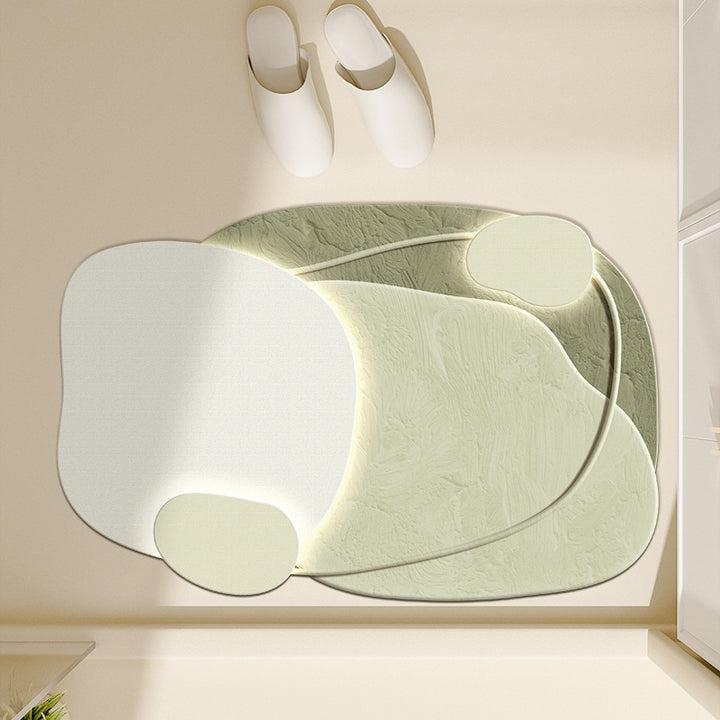 Floral-Inspired Decorative Bath Mat Bowlift