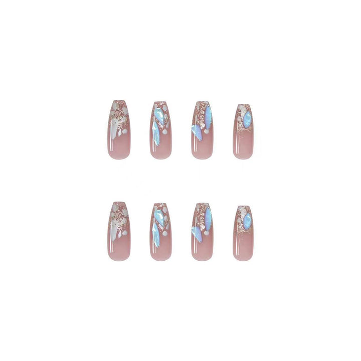 Artificial nails with stylish floral accents Bowlift