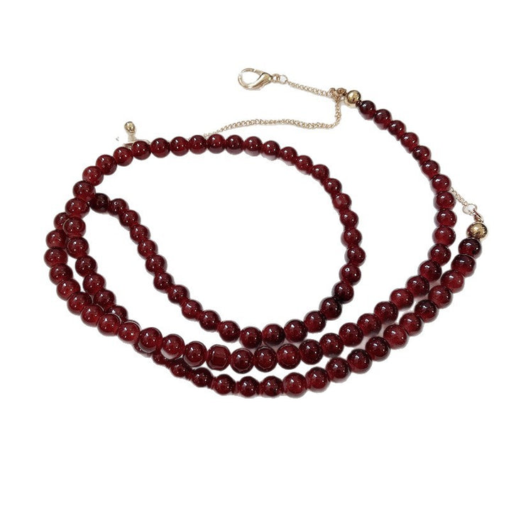 Fashionable jewelry band made of onyx beads Bowlift