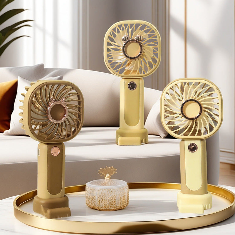 Ladies Portable Mini USB Fan with Animal Lion Design Bowlift