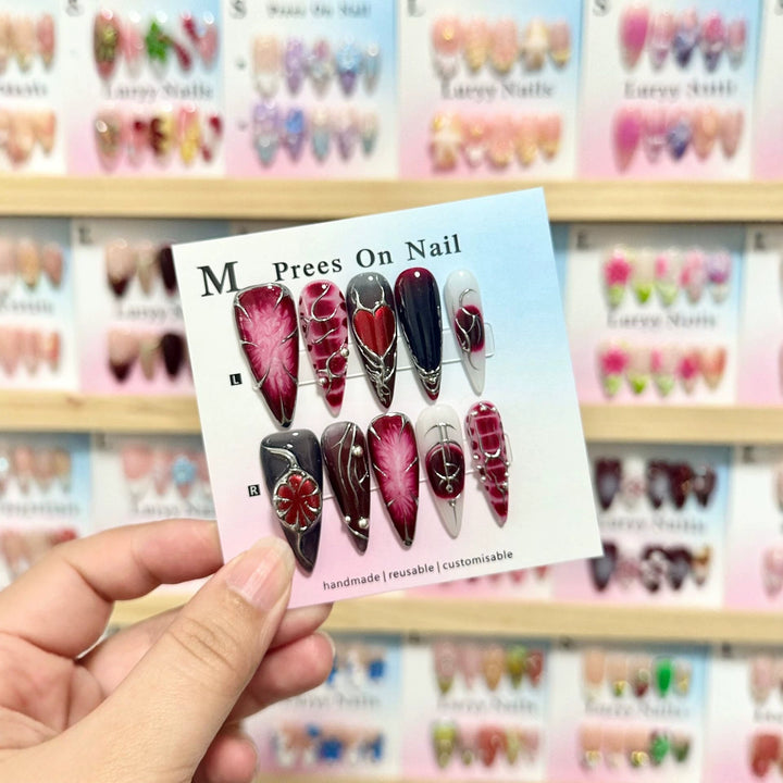 Customizable Press-On Nail Art Set
