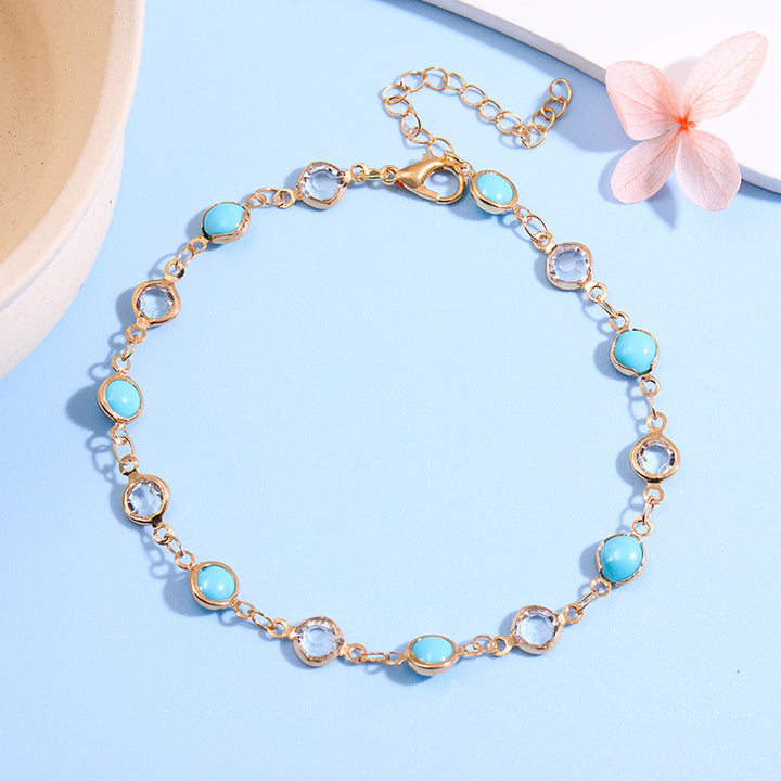 Decorative Gemstone Anklet Bowlift