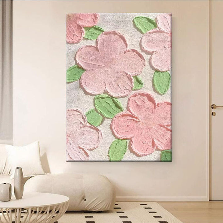Textured Floral Canvas Wall Art