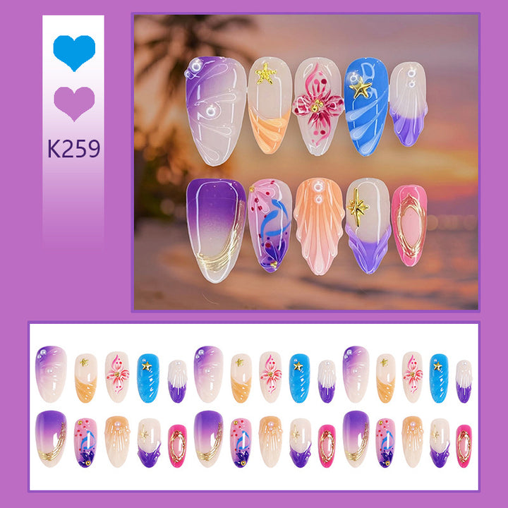 Creative nail art set with floral and glamorous embellishments Bowlift