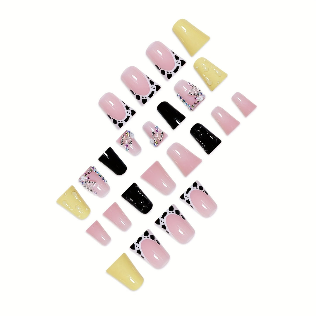 Artistic Multi-Texture Nail Extensions Bowlift