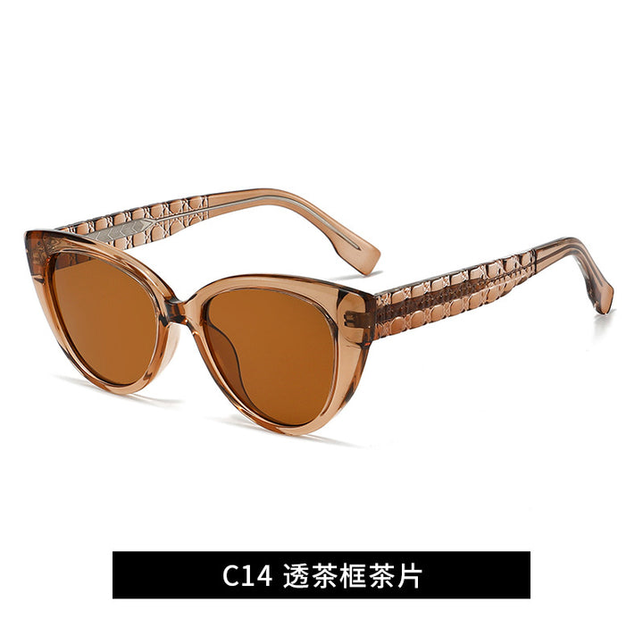 Women's Cat-Eye Sunglasses with Decorative Bridge Bowlift