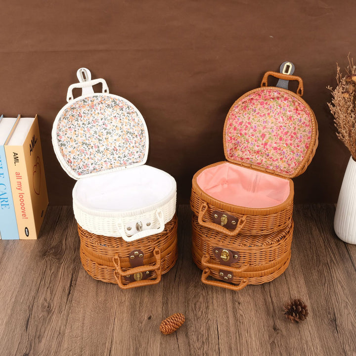 Floral-Inspired Woven Basket Bowlift