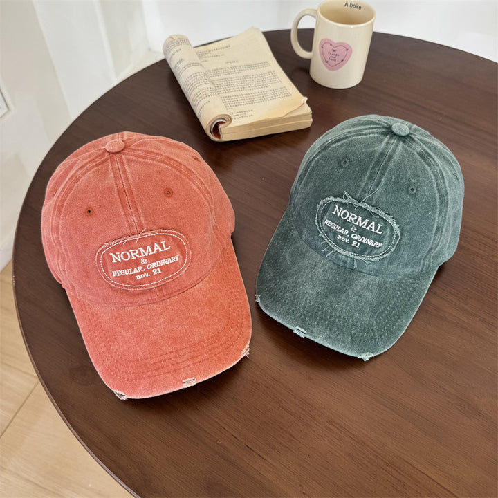 Men's Casual Distressed Cotton Baseball Cap Bowlift